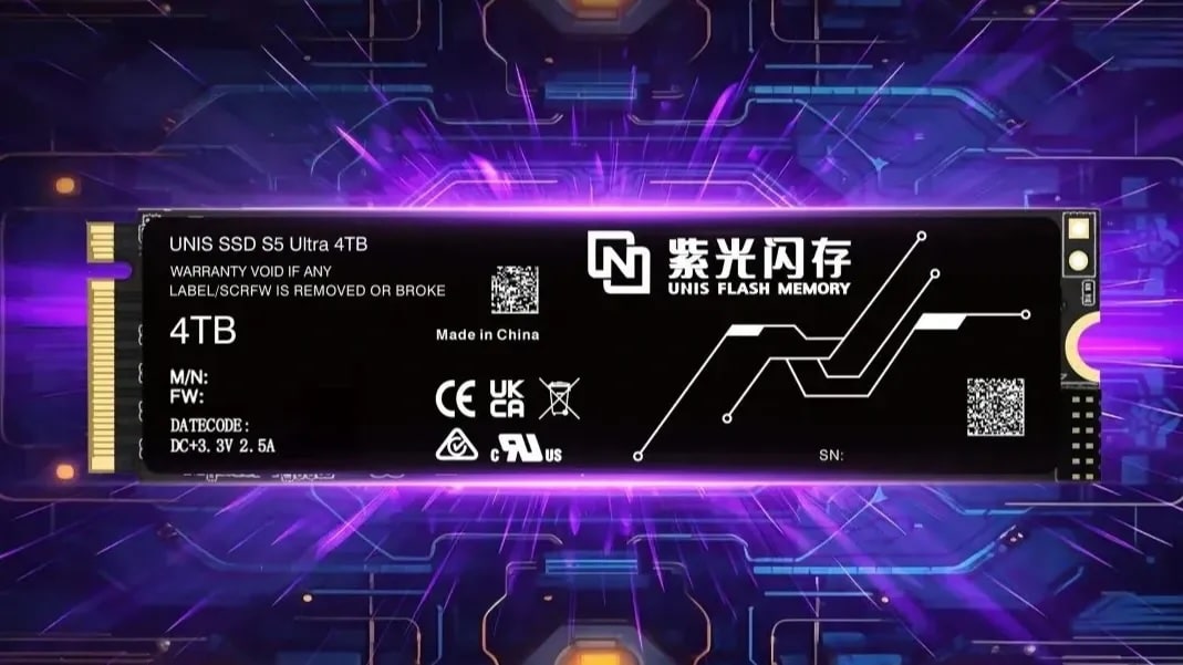 UNIS Flash Memory S5 : Le SSD le Plus Rapide au Monde avec des Vitesses allant jusqu'à 14 900 Mo/s