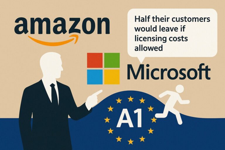 Amazon accuse Microsoft de pratiques anticoncurrentielles : "La moitié de ses clients partiraient si les coûts de licence le permettaient"