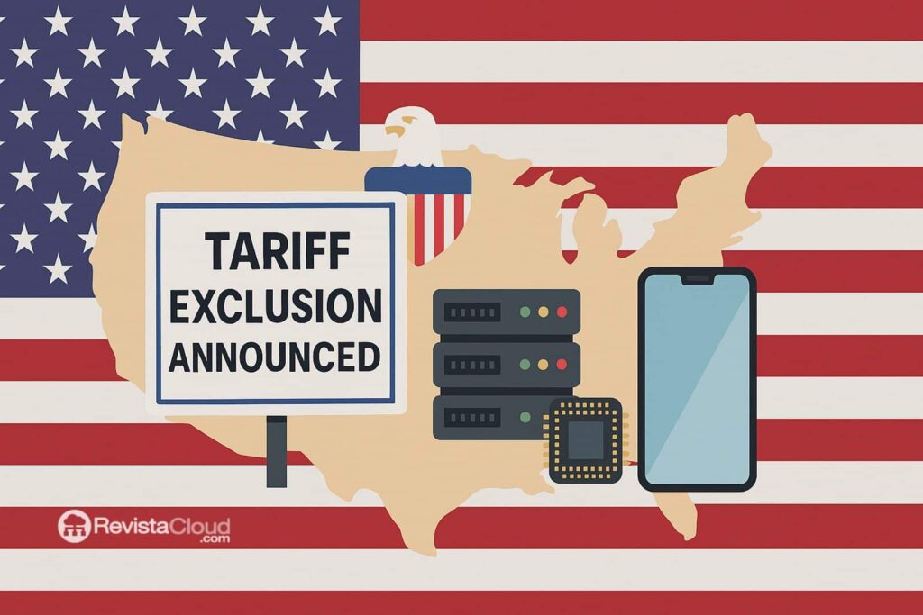 États-Unis annonce une exclusion tarifaire pour les produits technologiques clés, y compris les serveurs, les puces et les smartphones.