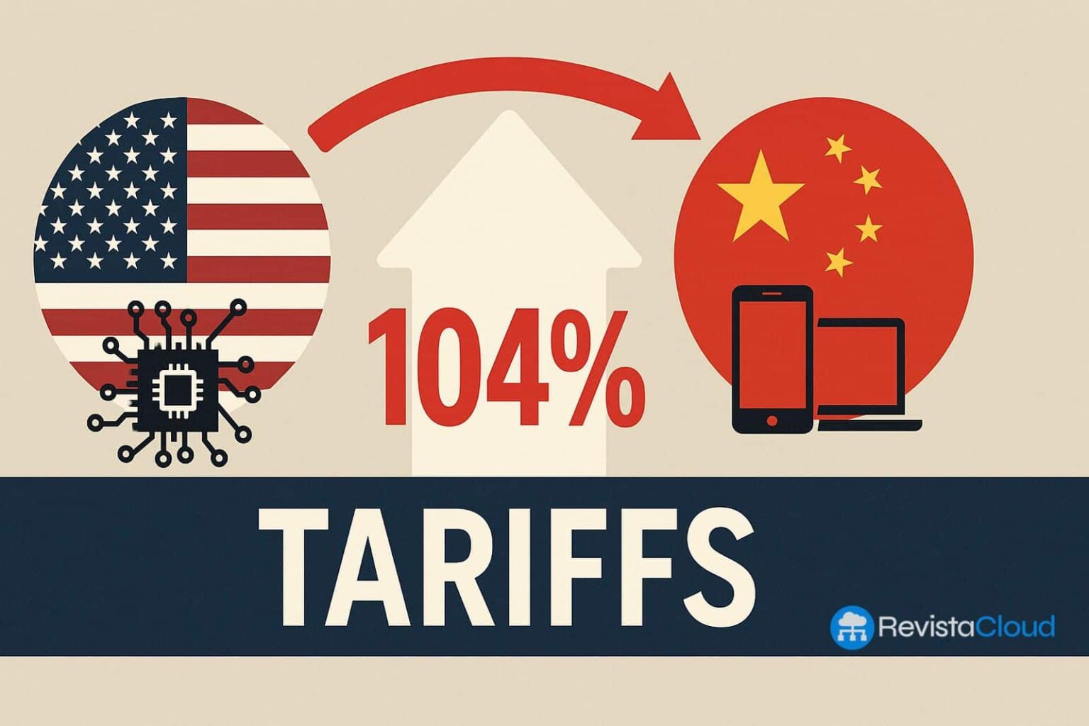 Tarifs de 104% de Trump sur la Chine : la technologie mondiale entre en zone de pertes