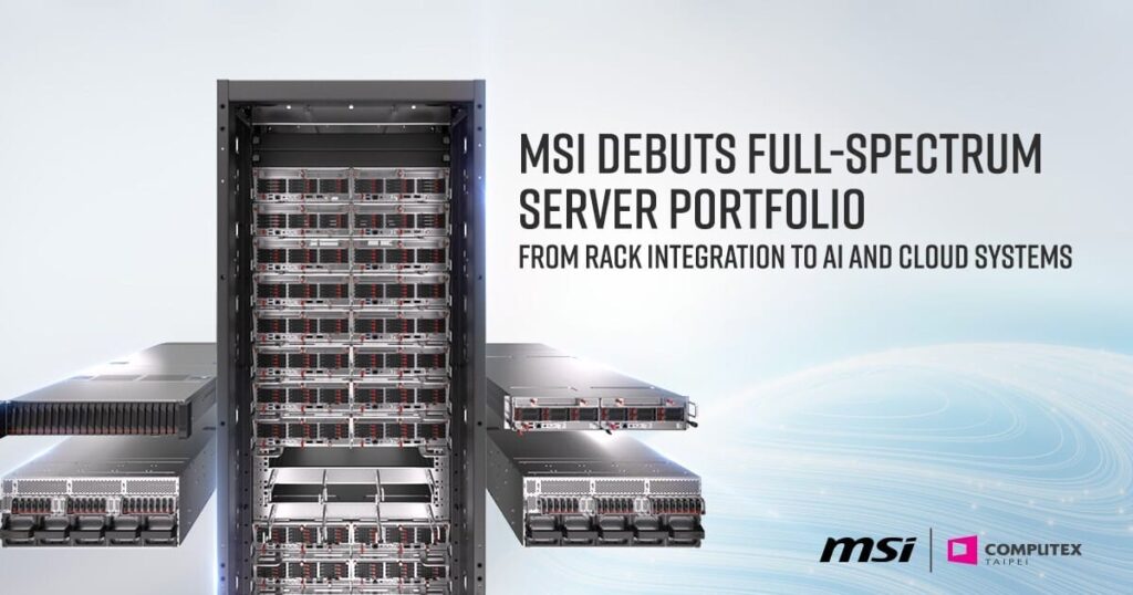 MSI présente son portfolio le plus complet de serveurs à Computex 2025 : de l'intégration en rack aux systèmes IA et cloud