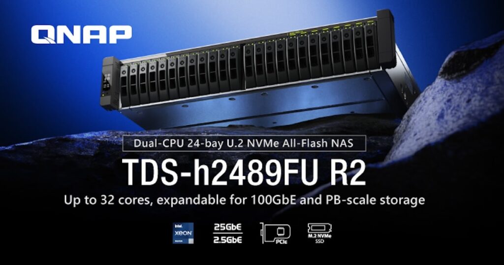 QNAP lance le TDS-h2489FU R2 : son NAS tout-flash phare pour les charges de travail d'entreprise à haute performance