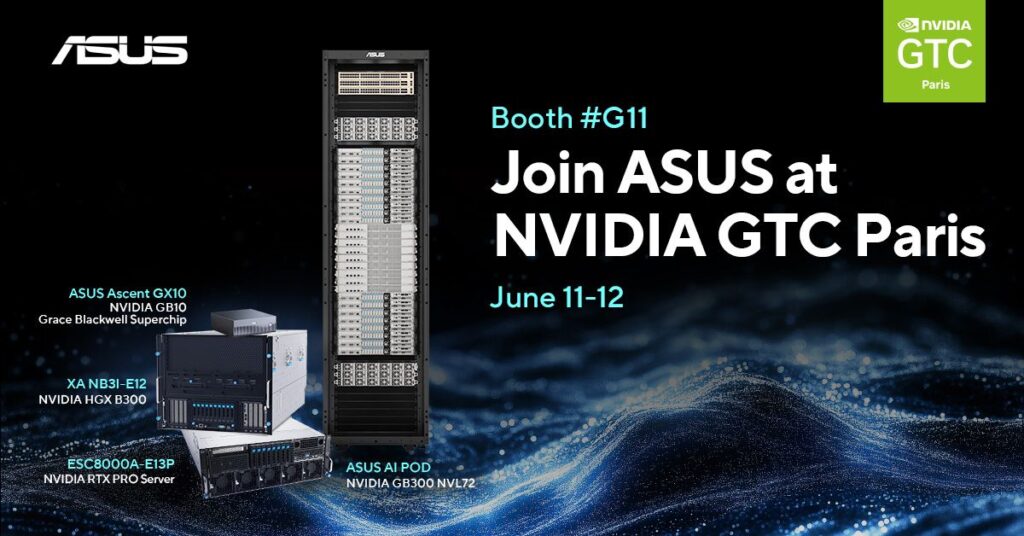 ASUS et Nebius propulsent la prochaine vague d'infrastructure IA avec NVIDIA Blackwell au GTC Paris 2025