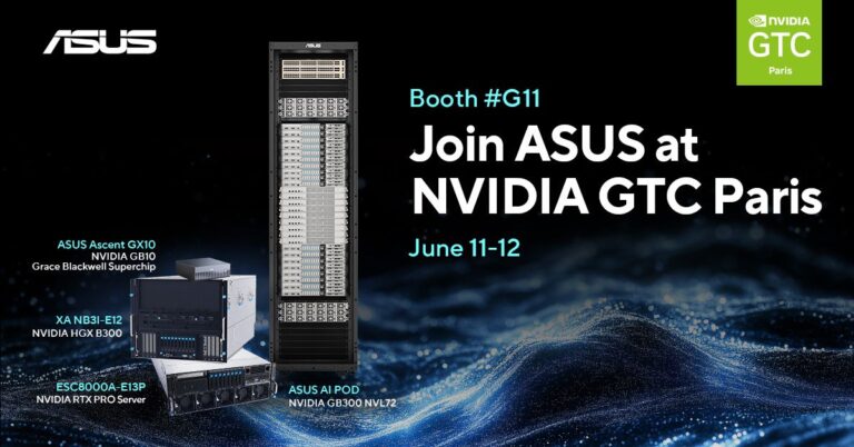 ASUS et Nebius propulsent la prochaine vague d'infrastructure IA avec NVIDIA Blackwell au GTC Paris 2025
