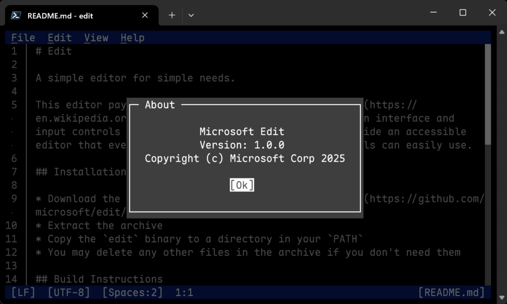 Microsoft lance "Edit" : son nouvel éditeur de texte en terminal, open source et prêt pour Windows 11 (et Linux)