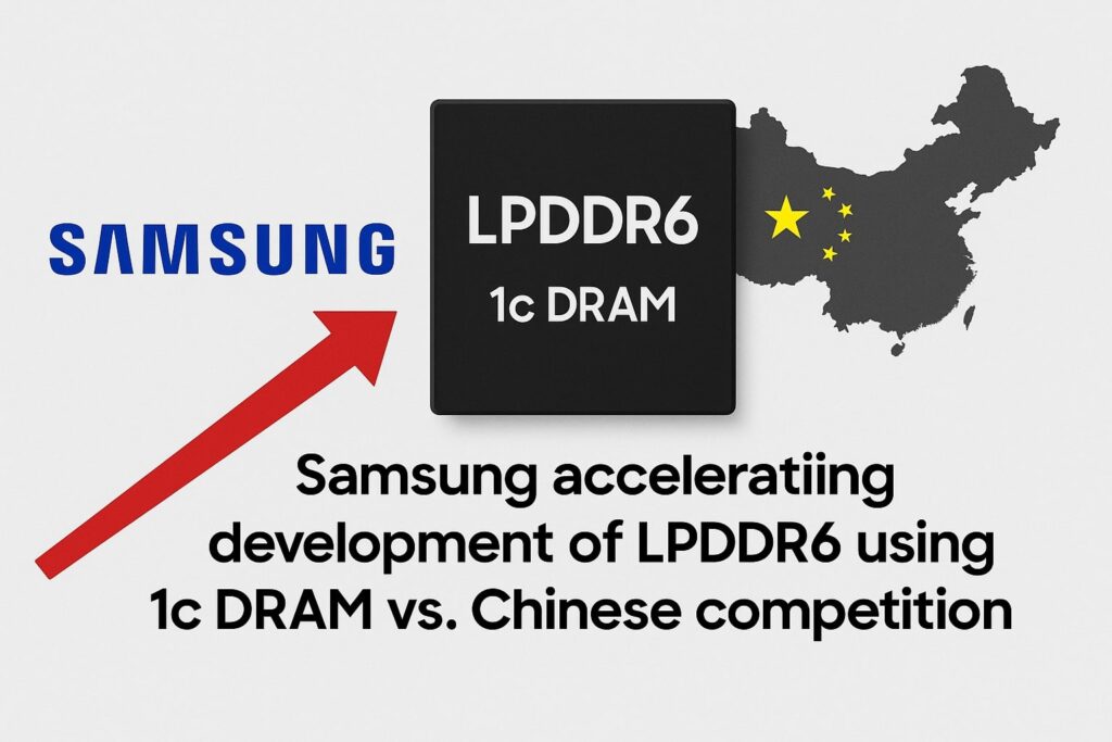 Samsung accélère le développement de la mémoire LPDDR6 pour garder l'avance sur la Chine