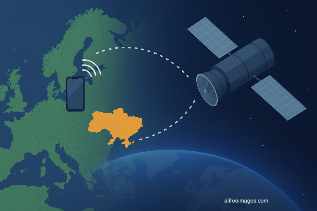 L'Ukraine en tête en Europe pour la connectivité satellite directe au mobile avec Starlink