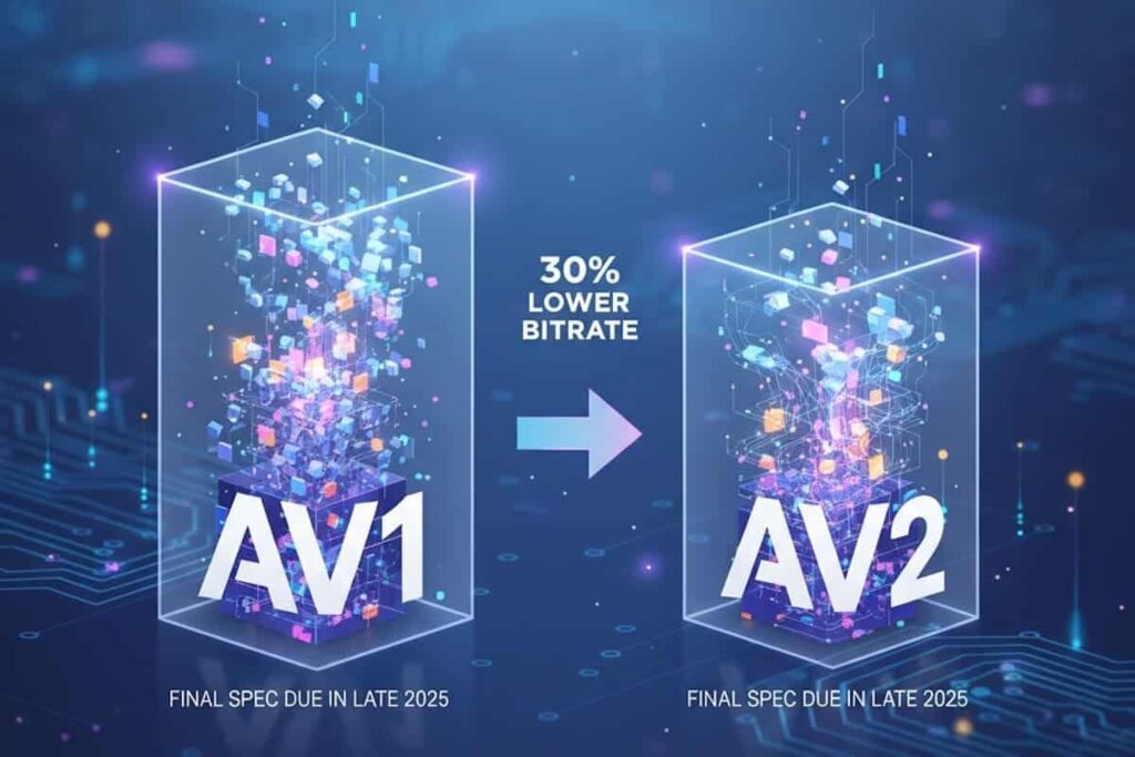 AV2, le successeur de AV1 sans royalties, promet environ 30 % de réduction de débit binaire et finalise ses spécifications pour la fin 2025