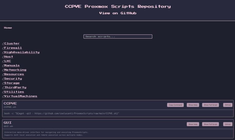 CCPVE : les scripts qui veulent transformer Proxmox VE en une plateforme "opérable" via des menus et une exécution à distance