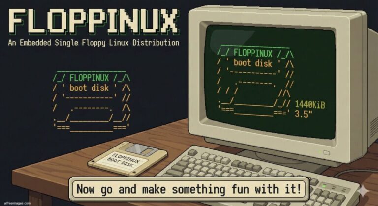 FLOPPINUX : le défi d’installer Linux « moderne » sur une disquette de 1,44 Mo redevient possible (avec astuce et beaucoup d’ingénierie)