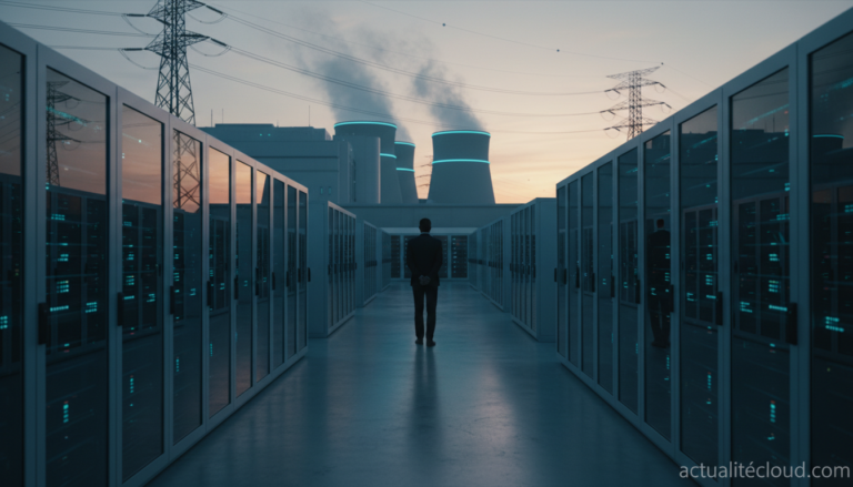 Centre de donnees IA avec infrastructure energetique pour Anthropic