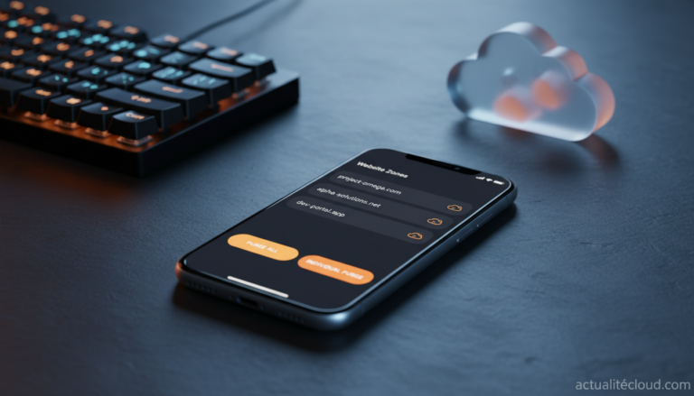 Application native FlarePurge sur iPhone pour purger le cache Cloudflare