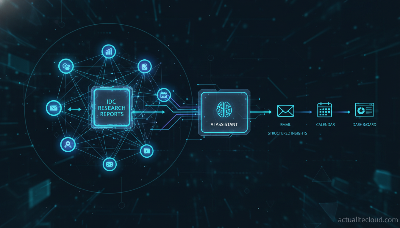 Protocole MCP intégration recherche IDC dans flux de travail IA entreprise