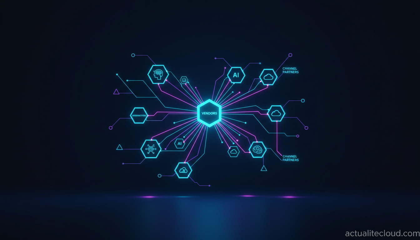 L’écosystème de canal, levier stratégique pour réussir l’IA en entreprise 1 Schéma de l’écosystème de distribution technologique pour l’intelligence artificielle en 2026