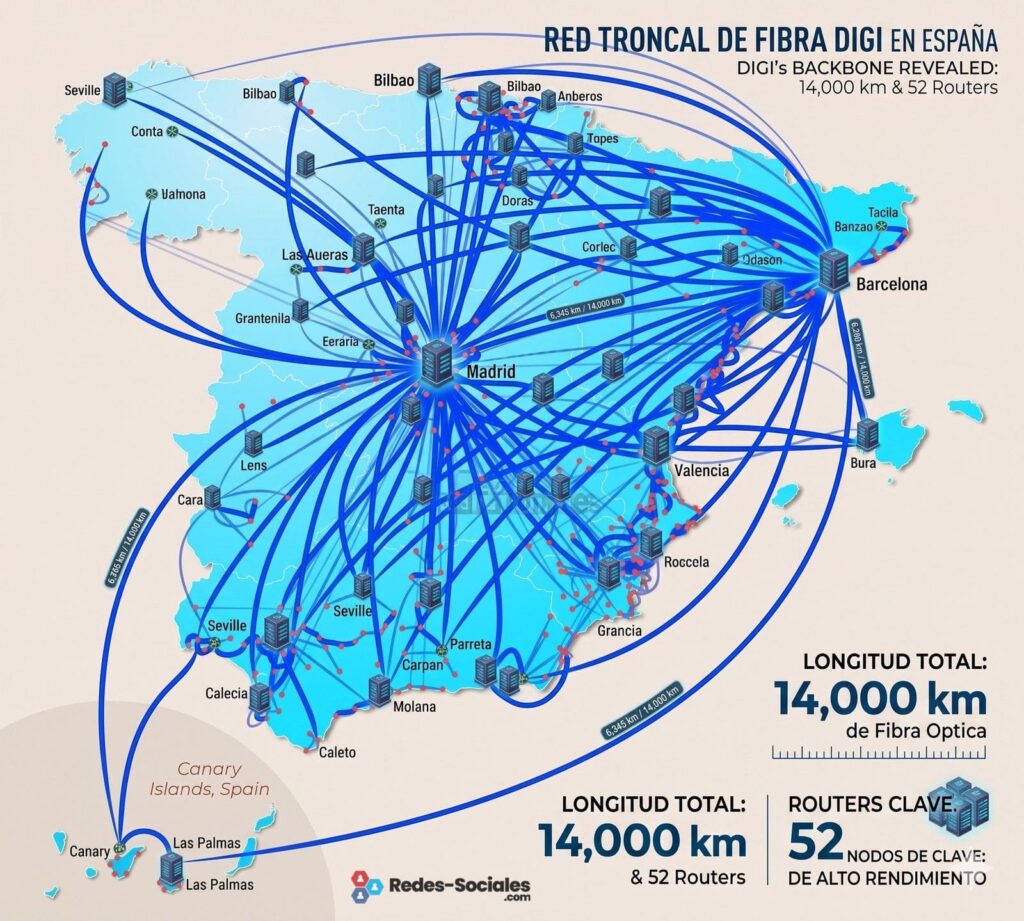 Digi présente pour la première fois la carte de son réseau principal en Espagne 3 Digi présente pour la première fois la carte de son réseau principal en Espagne