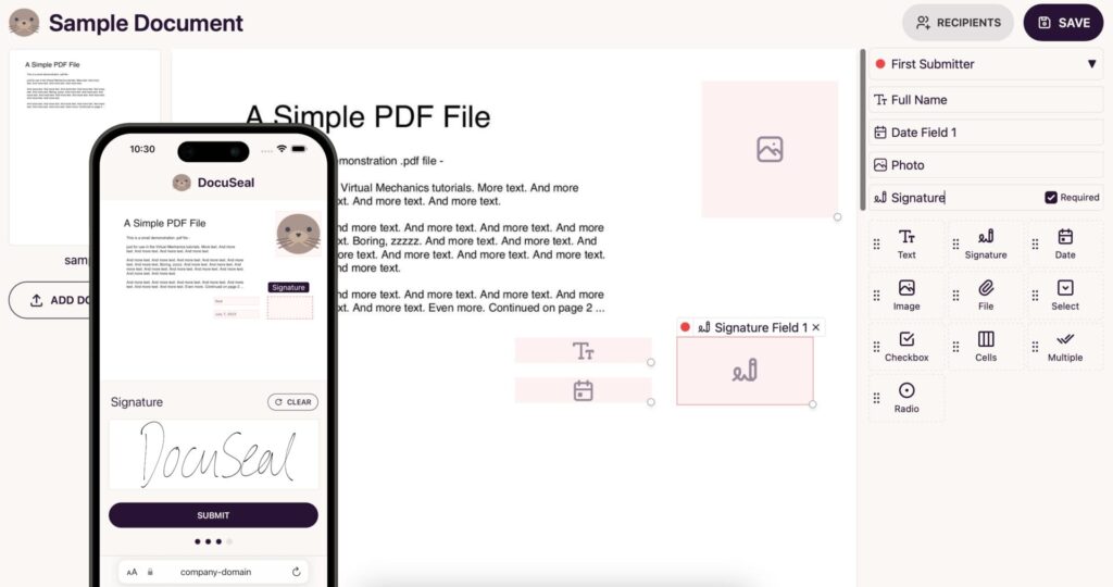 DocuSeal : l'alternative open source à Docusign axée sur l'auto-hébergement