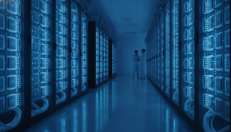 Processeurs Intel Xeon dans un centre de données pour l'infrastructure IA