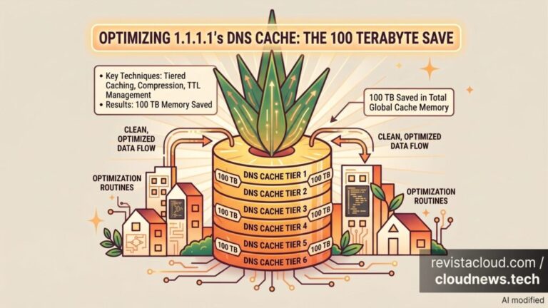 Cloudflare libère 100 To de RAM en optimisant le cache DNS de 1.1.1.1
