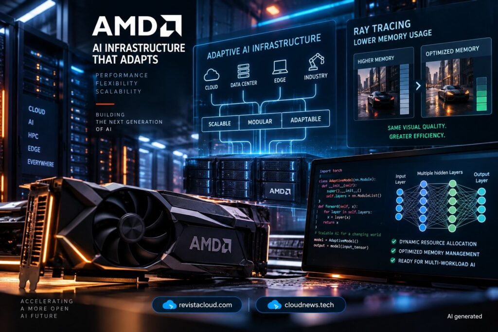 AMD propose une infrastructure d'IA adaptable et réduit la mémoire du ray tracing