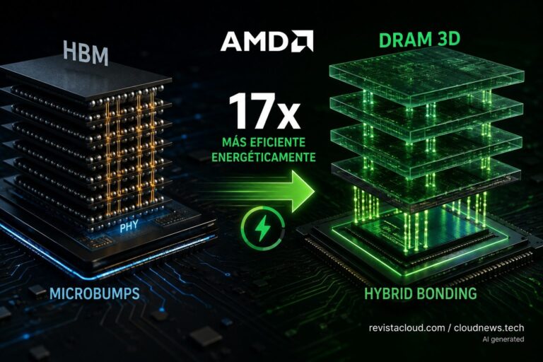 AMD vise une DRAM 3D jusqu'à 17 fois plus efficace que la HBM