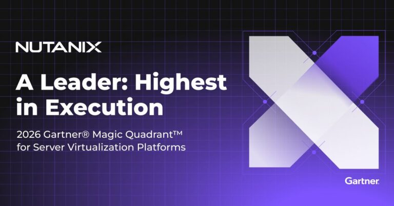 Nutanix entre en tant que leader dans le Gartner Magic Quadrant 2024 pour la virtualisation