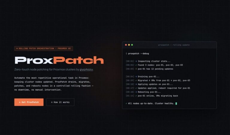 ProxPatch automatise les correctifs roulants sur les clusters Proxmox VE
