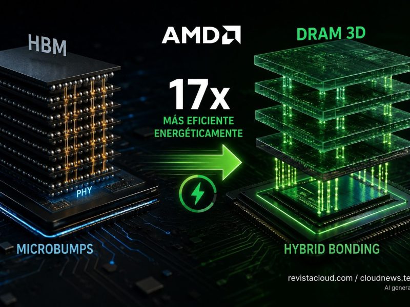 AMD vise une DRAM 3D jusqu'à 17 fois plus efficace que la HBM
