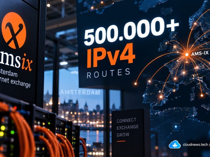 AMS-IX dépasse le demi-million de routes IPv4 sur ses serveurs d'Amsterdam