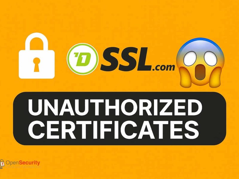 Alerte dans la chaîne de confiance HTTPS : SSL.com a permis d'émettre des certificats sans contrôle réel du domaine - Revue Cloud