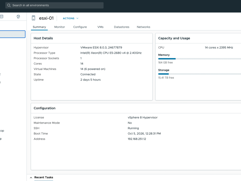 FreeCenter amène Terraform à ESXi Free, mais Proxmox offre une alternative plus complète à VMware