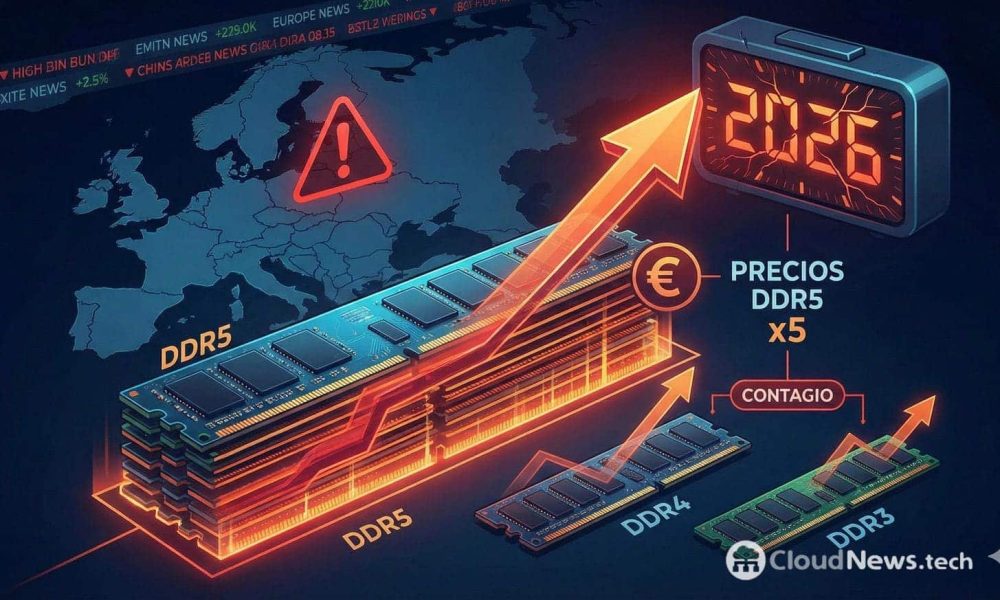 La RAM explose en Europa : la DDR5 « quintuplie » les prix dans certains cas et 2026 prévoit plus de tension
