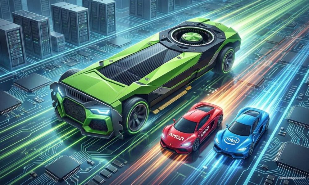 NVIDIA continue de dominer le marché des GPU dédiés avec 92 %, mais AMD et Intel commencent à recouvrir du terrain