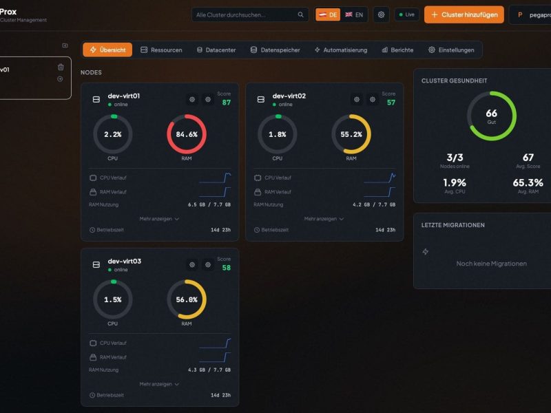 PegaProx : la promesse de la « gestion d'entreprise » pour les infrastructures Proxmox multi-clusters
