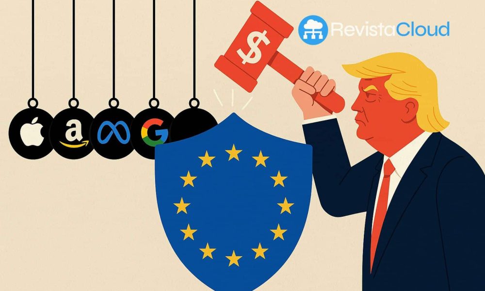 Trump menace l'Europe de droits de douane de 100 % si elle taxe les Big Tech