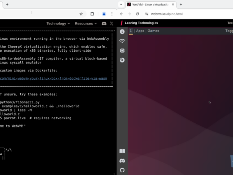 WebVM apporte Linux au navigateur sans serveur, mais avec des nuances