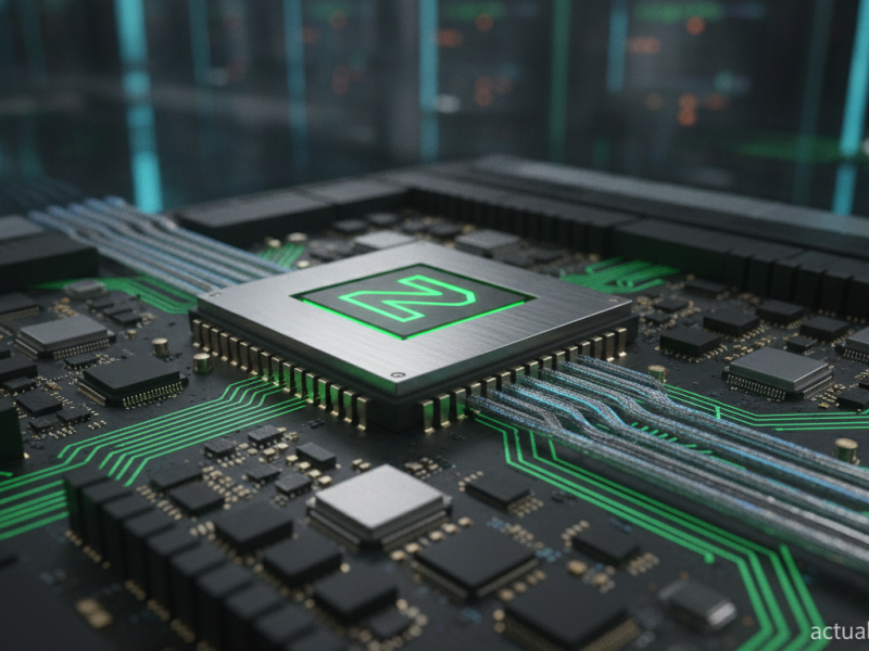 Puce GPU NVIDIA Blackwell dans un serveur haute performance pour centres de données IA
