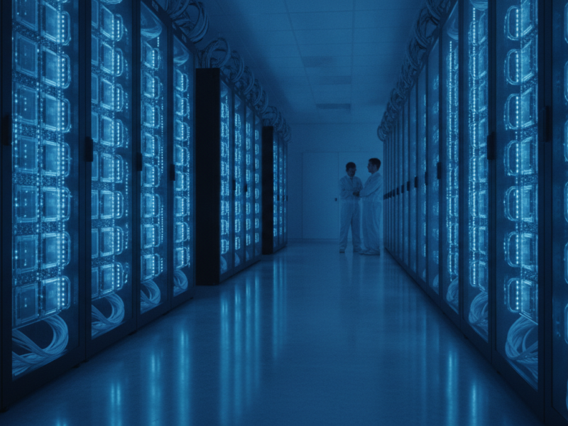 Processeurs Intel Xeon dans un centre de données pour l'infrastructure IA