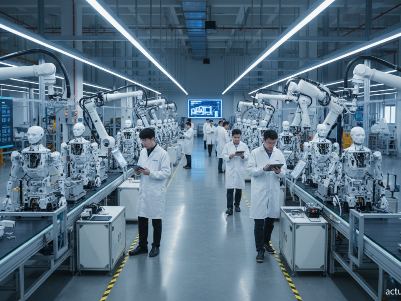 Production de robots humanoïdes en Chine en 2026